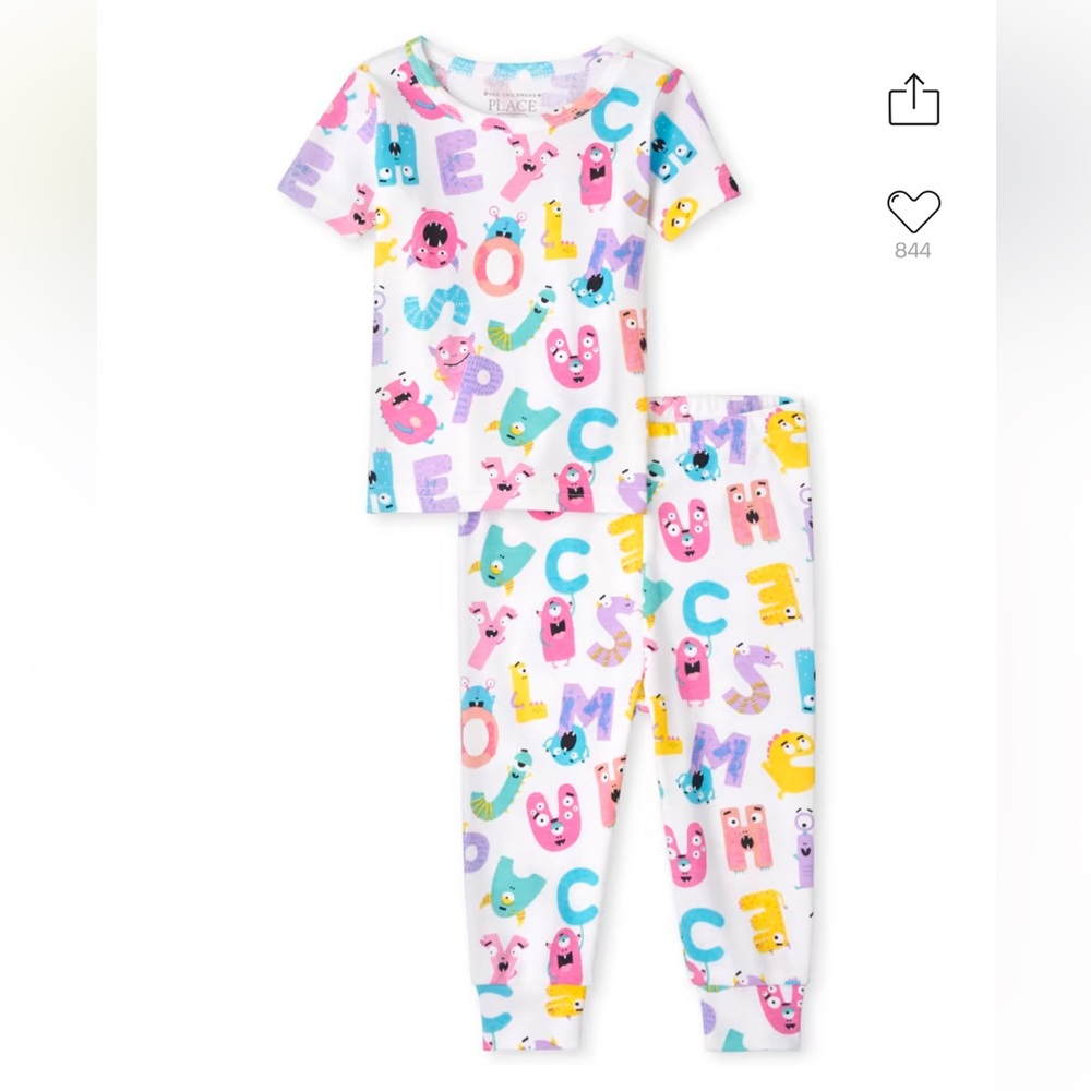 [The Children’s Place] ABC Snug Fit Cotton Pajamas